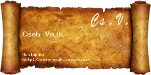 Cseh Vajk névjegykártya